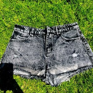 Black denim wash shorts 
New never worn